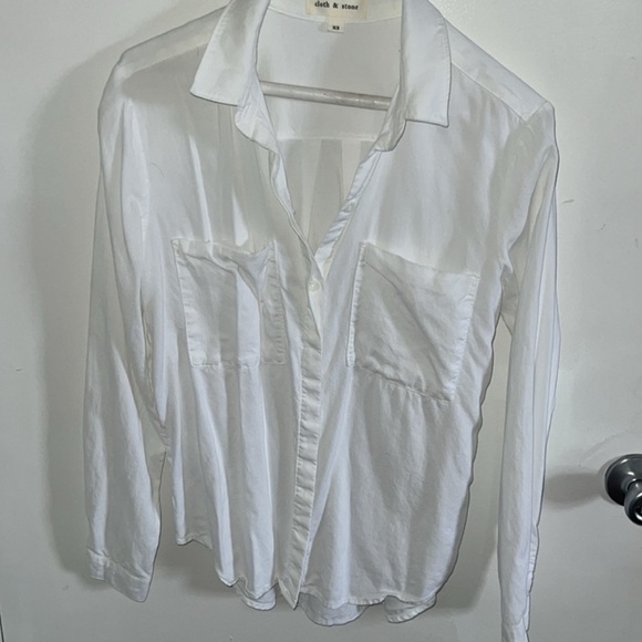 Cloth and stone button down white collar shirt - Picture 1 of 3